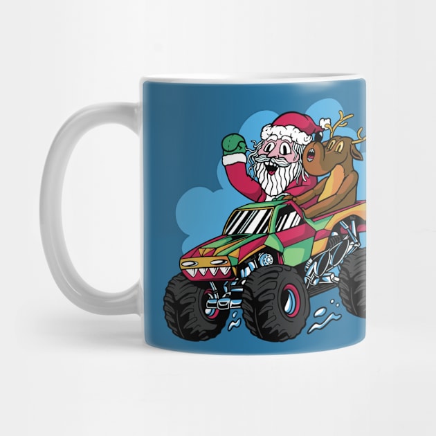 Ready to Crush Christmas // Santa Monster Truck Xmas by SLAG_Creative